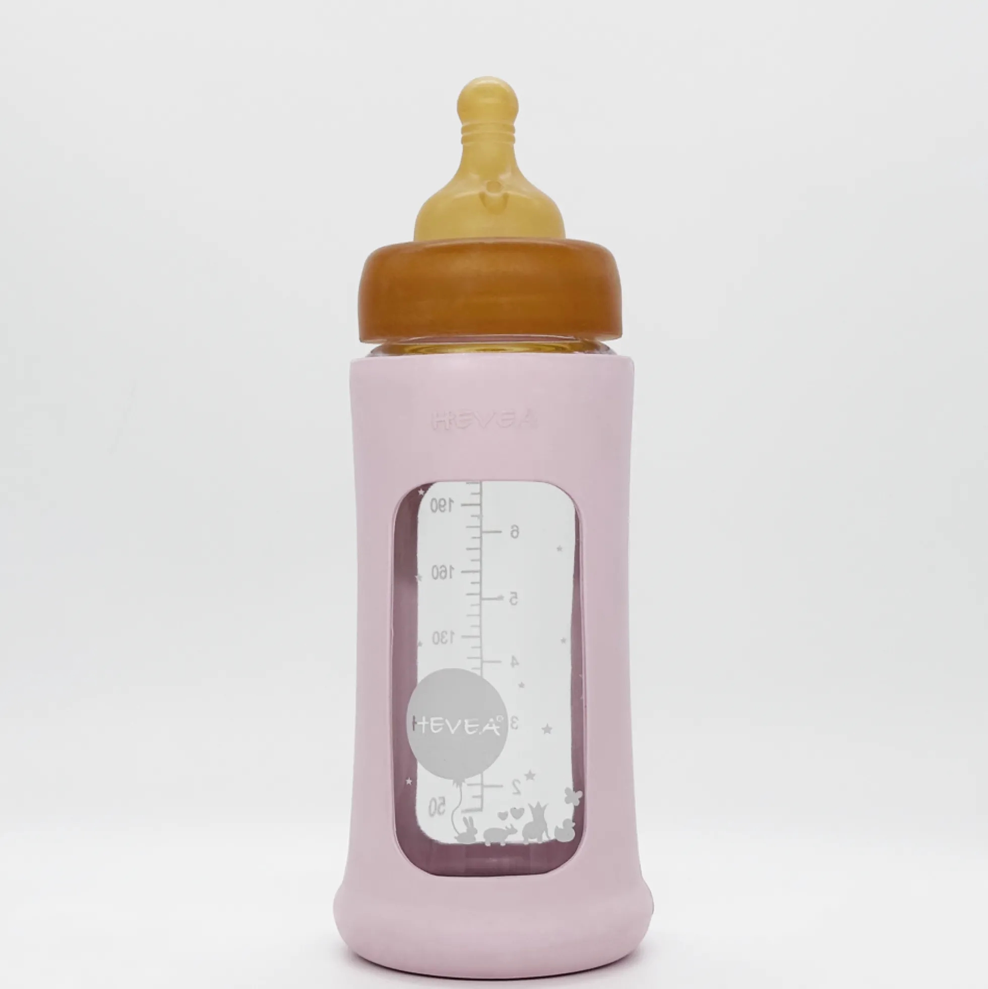 Wide Neck tuttipullo suojalla, 250 ml - Powder Pink
